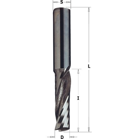 Freza CNC frezavimo staklėms CMT 198.005.11; S=1/4'' D=3/16''X5/8'' RH (right hand) 