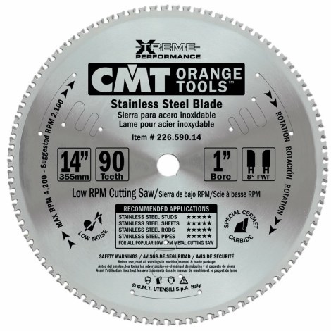 Pjovimo diskas metalui CMT 226; 355x2.2x25.4; Z90; 10° 
