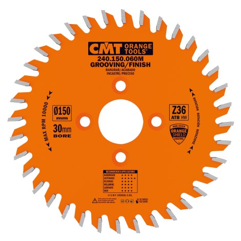 Griovelių pjovimo diskai CNC staklėms CMT 240.150.060M; 150X32,2X30; Z36 
