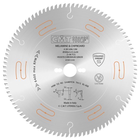 Pjovimo diskas medienai CMT 281; 300x3,2x30; Z72; 10° 