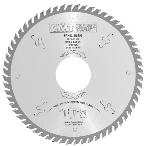 Pjovimo diskas medienai CMT 282; 400x4,4x80; Z60; 16° 