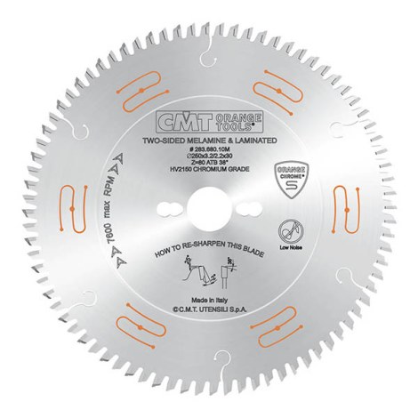 Pjovimo diskas medienai CMT 283; 250x3,2x30; Z80; -2° 