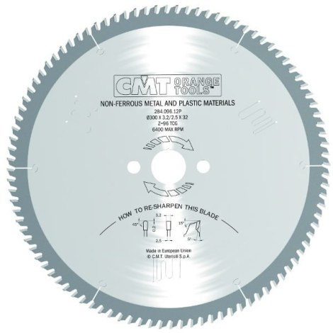 Pjovimo diskas aliuminiui CMT 284; 300x3,2x32; Z96; 5° 