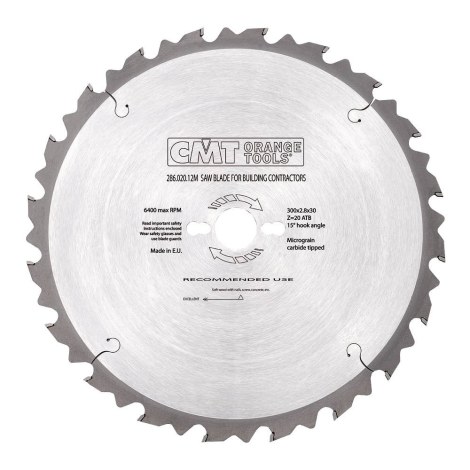 Pjovimo diskas medienai CMT 286; 300x2,8x30,0 mm; Z20; 15° 