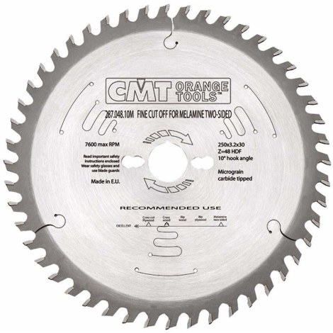 Pjovimo diskas medienai CMT 287; 220x3,2x30; Z48; 10° 