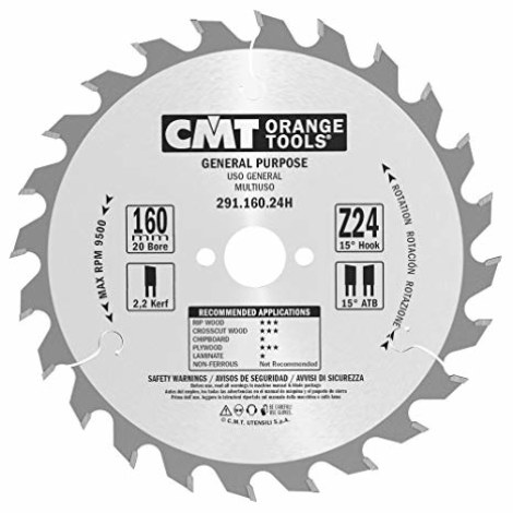 Pjovimo diskas medienai CMT 291; 160x2,2x20 mm; Z24 