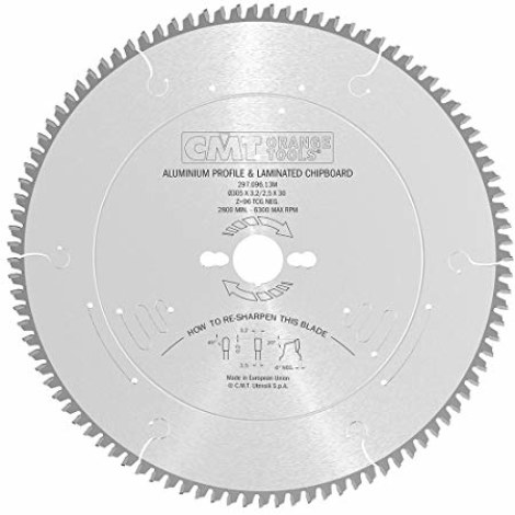 Pjovimo diskas laminatui CMT 297; 305x3,2x30; Z96; -6° 