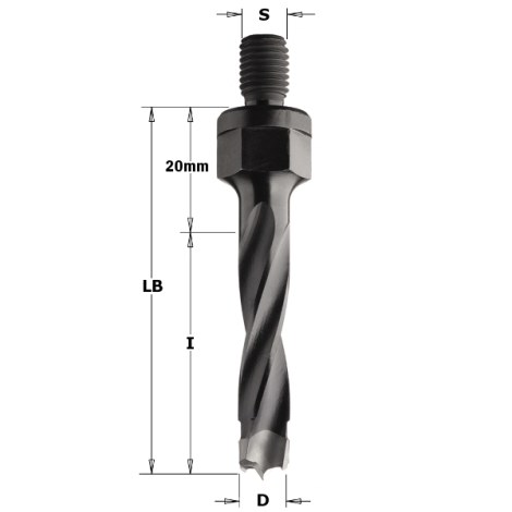 Grąžtas medienai CMT; S=M10 mm; D=8x43 mm 