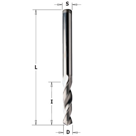 Universalus grąžtas CMT; 3,2x27x3,2 mm 