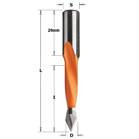 Grąžtas medienai CMT; S=10 mm; D=8 mm 