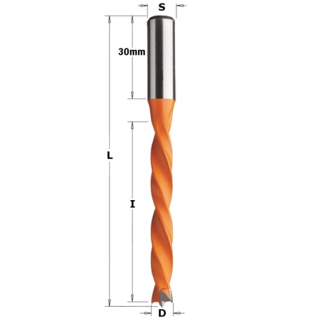 Grąžtas medienai CMT; S=10x30 mm; D=10x105 mm 