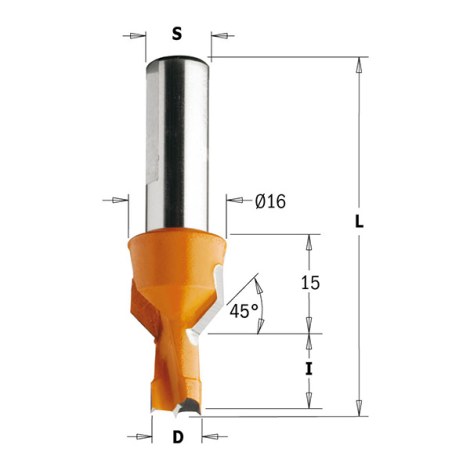 Grąžtas medienai CMT; S=10x25 mm; D=10x12 mm 
