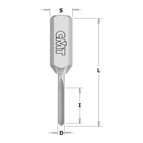 Furnitūros skylių grąžtas CMT; S=10 mm; D=5 mm 