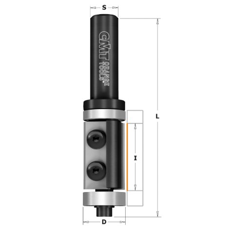 Kopijuojanti freza CMT; S=8 mm; D=19 mm; su guoliu