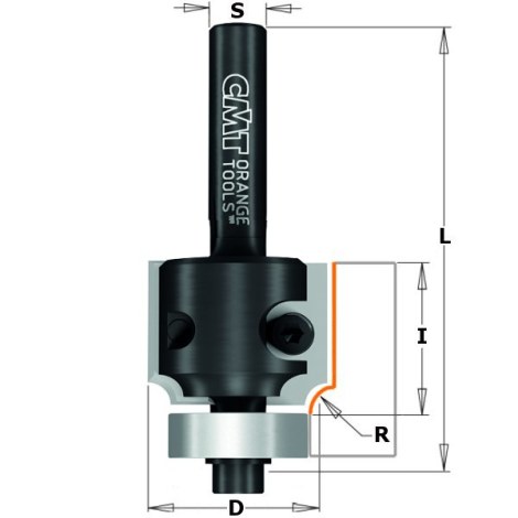 Apvalinimo freza CMT 661.080.11; 31,8/24 mm 