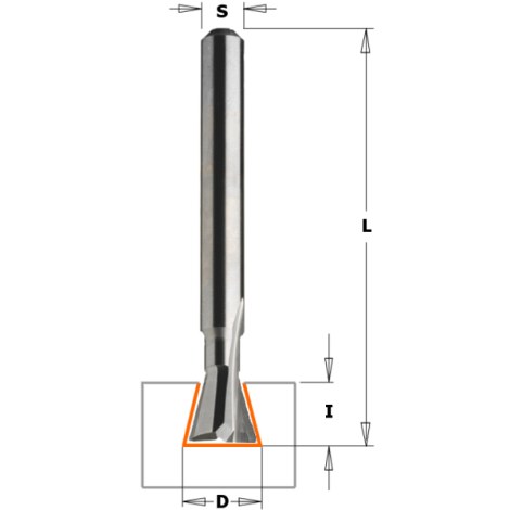 Galinė-dygių freza CMT; S=6 mm; D=7,9 mm 
