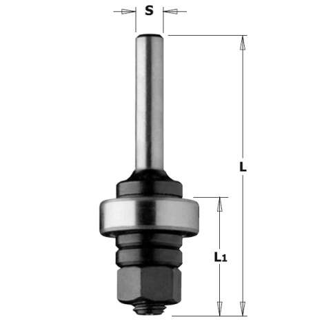 Frezos kotas CMT 724.060.10; S=6 mm; L=61 mm; su guoliu