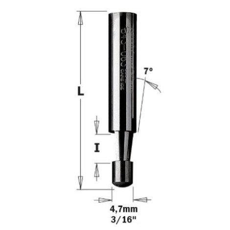 Kopijuojanti freza CMT; S=6 mm; D=4,5/6'' 