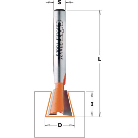Galinė-dygių freza CMT; S=1/4''; D=12,7 mm 