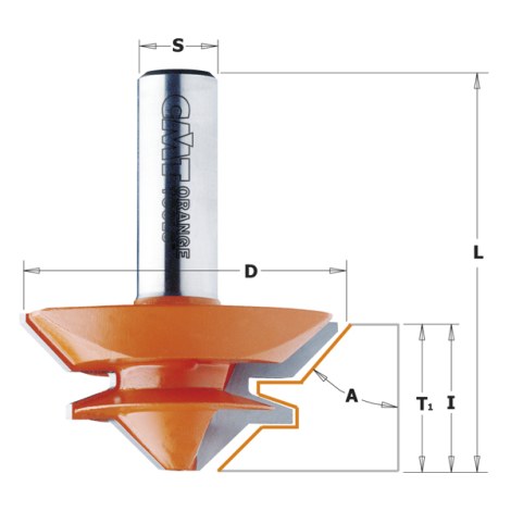 Sujungimų freza CMT; S=1/2''; D=69,9 mm 