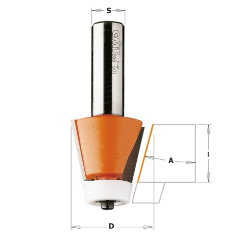 Apvalinimo freza CMT; S=1/2''; D=28,5 mm 