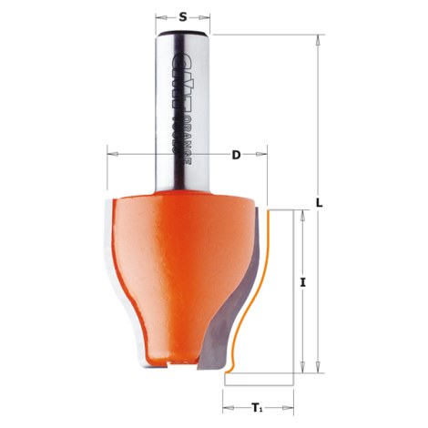 Lovelių freza CMT; S=1/2''; D=38 mm 