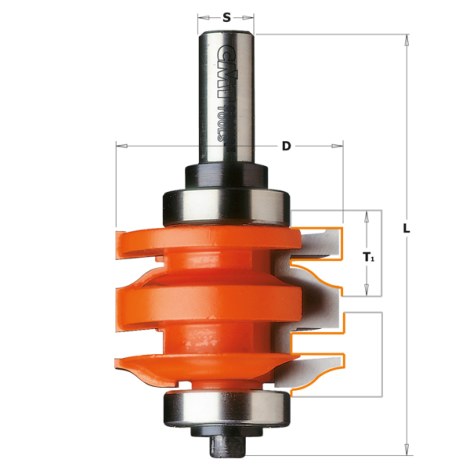 Profilinė freza CMT 891.521.11; 50,87/96/12,7 mm