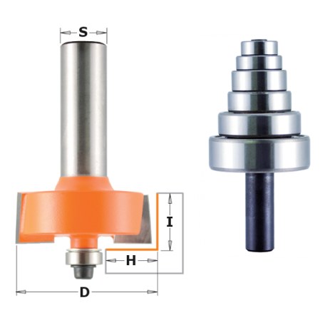 Kampų išpjovimo freza CMT; 12 mm; 3,2-12,7 mm; 12,7 mm; 9 dalys