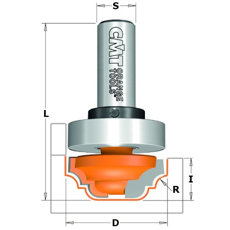 Lovelių freza CMT; S=8 mm; D=31,7 mm; su guoliu