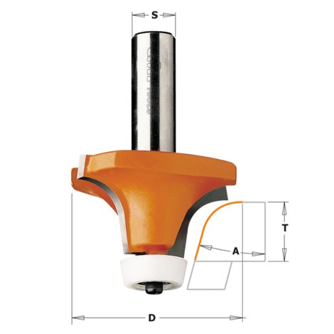 Apvalinimo freza CMT; S=12 mm; D=54 mm su guoliu