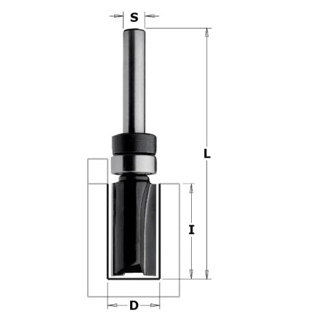Kopijuojanti freza CMT Contractor K911-160B S=8 mm, D=16 mm 