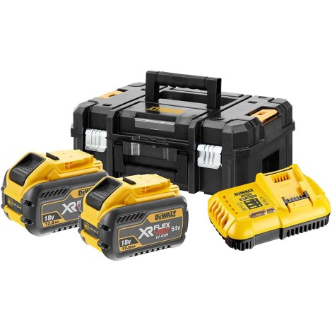 Priedų rinkinys DeWalt DCB118Y2T; 18/54 V; 2x12,0 Ah + pakrovėjas DCB118