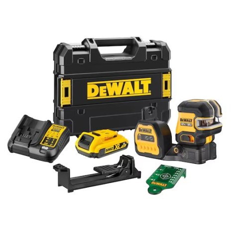 Kryžminis lazerinis nivelyras DeWalt DCE822D1G18-QW; 12/18 V; 1x2,0 Ah akum.