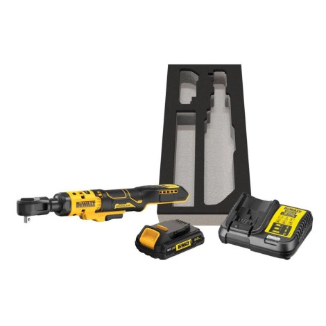 Akumuliatorinė terkšlė DeWalt DCF513D1G-QW; 3/8''; 18 V; 1x2,0 Ah akum.