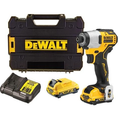 Smūginis suktuvas DeWalt DCF801D2-QW; 12 V; 2x2,0 Ah akum.