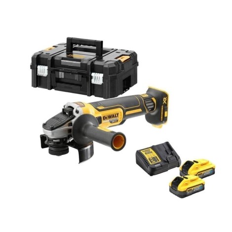Kampinis šlifuoklis DeWalt DCG405H2T-QW; 18 V; 2x5,0 Ah akum.