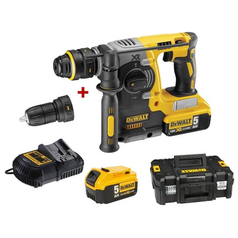 Perforatorius DeWalt DCH274P2T; SDS-plus; 2,1 J; 18 V; 2x5,0 Ah akum.