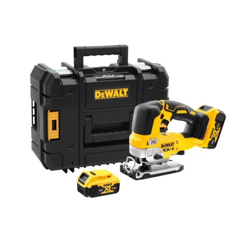 Akumuliatorinis siaurapjūklis DeWalt DCS334P2-QW; 18 V; 2x5,0 Ah akum.