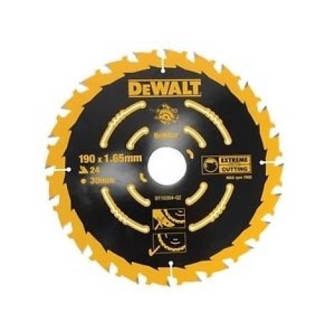 Pjovimo diskas medienai DeWalt; 190x1,65x30,0 mm; Z24; 18° 