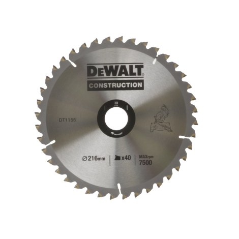 Pjovimo diskas medienai DeWalt DT1155; 216 mm