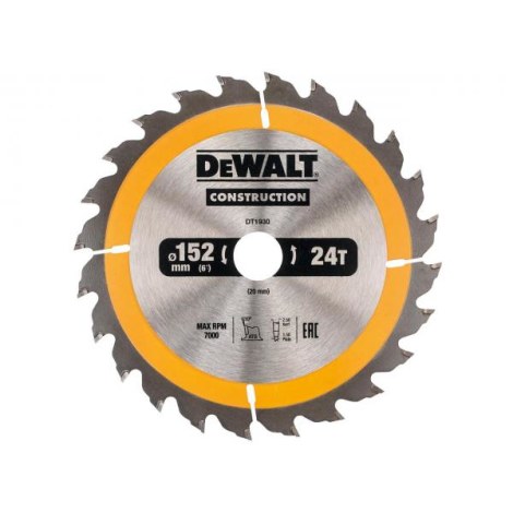 Pjovimo diskas DeWalt DT1930-QZ; 152x20 mm; T24