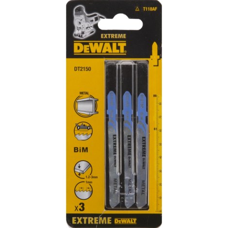 Pjūkleliai siaurapjūkliui DeWalt EXTREME; 3 vnt.