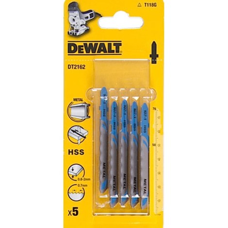 Pjūkleliai siaurapjūkliui DeWalt T118G; 5 vnt.