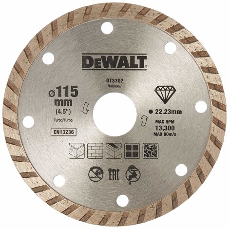 Deimantinis pjovimo diskas DeWalt DT3702-QZ; 115 mm