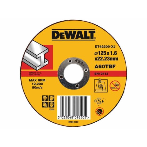 Abrazyvinis pjovimo diskas DeWalt DT42300-XJ; 125x1,6 mm