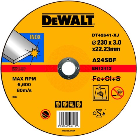 Abrazyvinis pjovimo diskas DeWalt DT42641-XJ; 230x3 mm