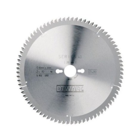 Pjovimo diskas medienai DeWalt; 260x2,6x30,0 mm; Z80; -5° 