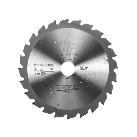Pjovimo diskas medienai DeWalt; 216x2,6x30,0 mm; Z24; -5° 