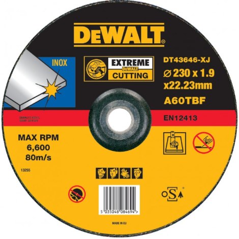 Abrazyvinis pjovimo diskas DeWalt DT43646-XJ; 230x1,6 mm