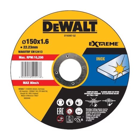 Abrazyvinis pjovimo diskas DeWalt DT43907-QZ; 150x22,23 mm